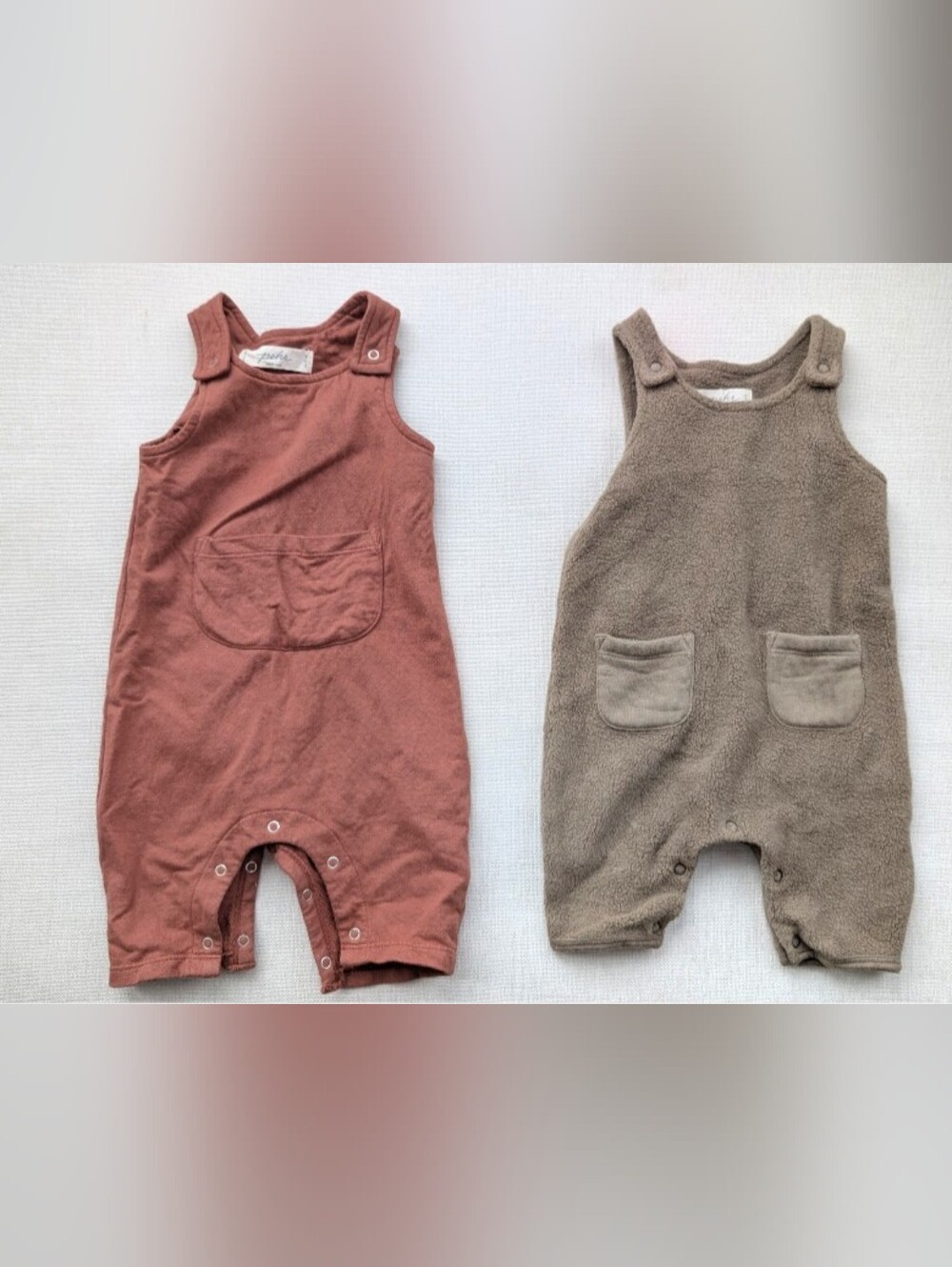 2 Pehr 0-3m overalls